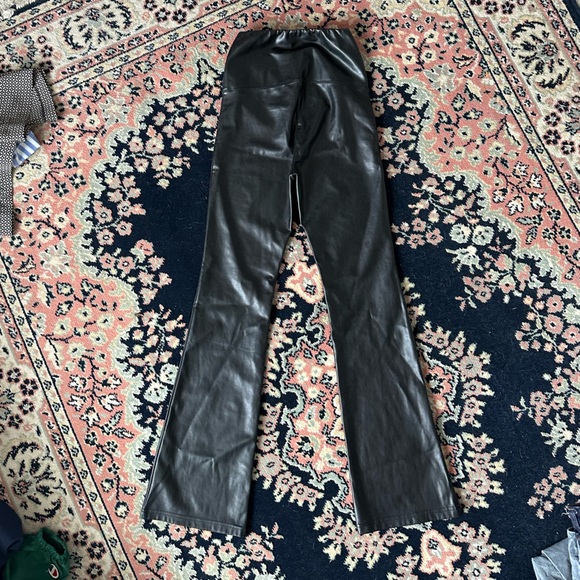 Aritzia Vegan Leather Flare Pant - Picture 9 of 11